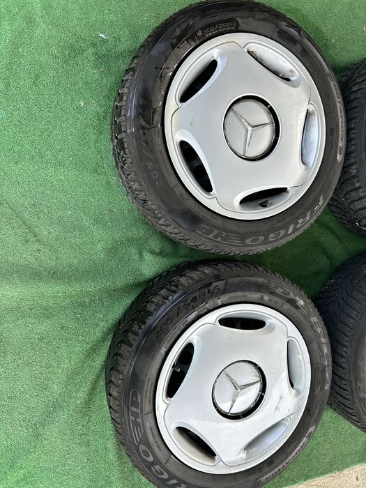 5х112 16 7j ET 31 железни джанти със оргинални тазовр за мерцедес