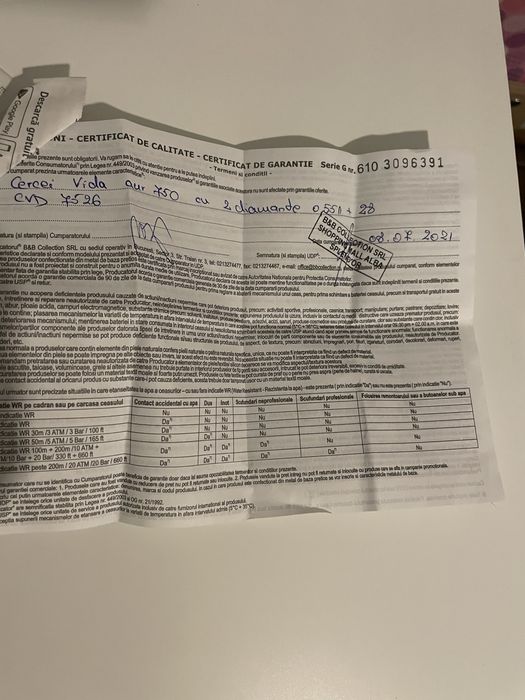 Set bijuterii din aur de 18 ct cu diamante albastre si diamante transp