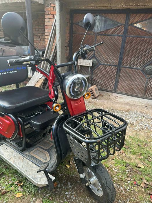 Електрическа триколка с три седалки EcoWay модел М19X бордо