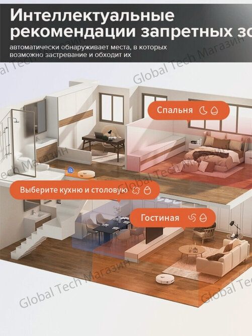 Робот-пылесос Roborock Qrevo MaxV (с 3 пылесборниками), Русская версия