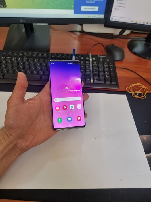 Samsung S10+ 8/128gb ideal iwlawi zur aybi yuq tozza telefon