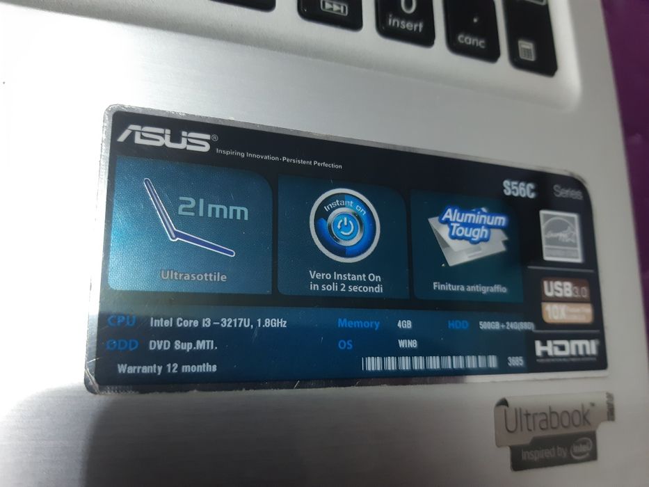 Laptop Asus s56c i5 hard disc,rami,display (dell,lenovo,acer,samsung)