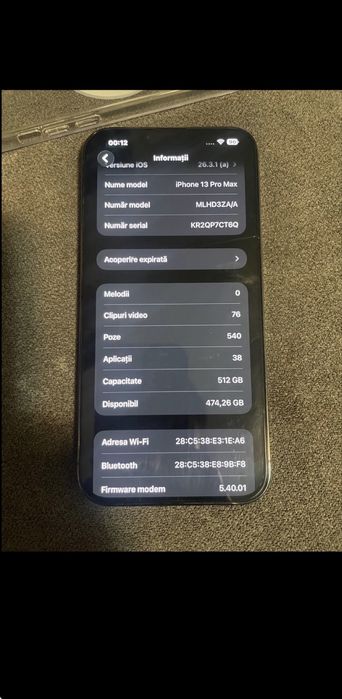 Iphone  13 pro max 512 graphite