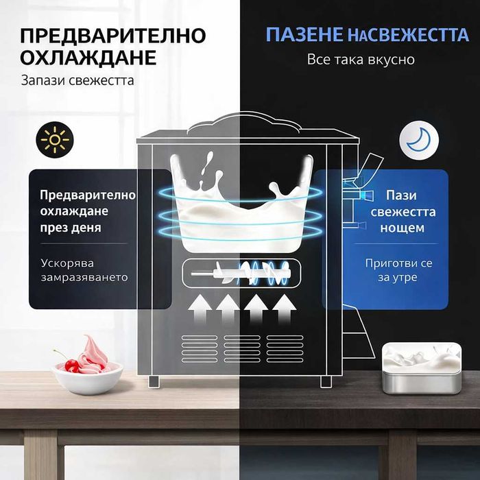 Нова Професионална Машина за мек италиански сладолед крем гаранция 1 г