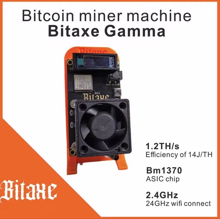 Bitaxe Gamma 601 1.2TH/s BTC Loterry miner / bitcoin копачка - НОВО