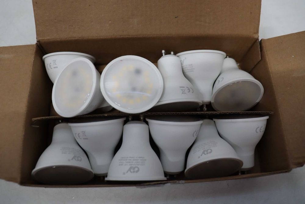 GY GU10 LED крушки 8W 4000K – 800 lm, неутрално бяло, еквивалент 80W, 120° широк ъгъл, 12 бр., енергиен клас E