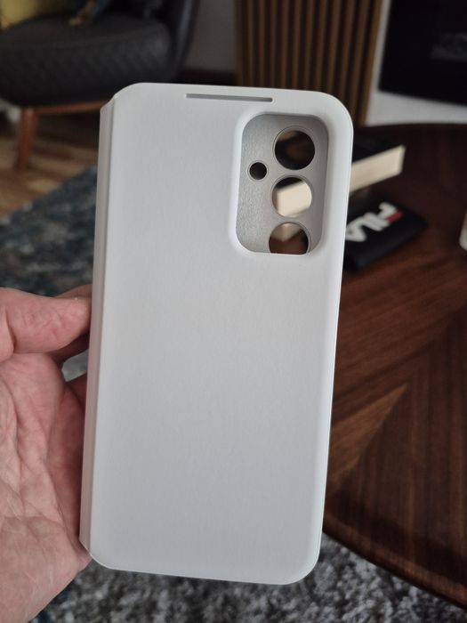 Husă albă, Samsung S23 FE smart view wallet, produs nou.