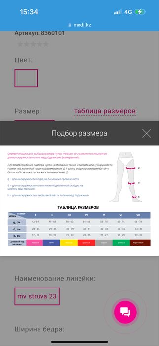 Компрессионные чулки mediven 2 класс (Германия), размер I