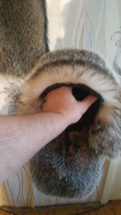 Шапка из меха лисы.