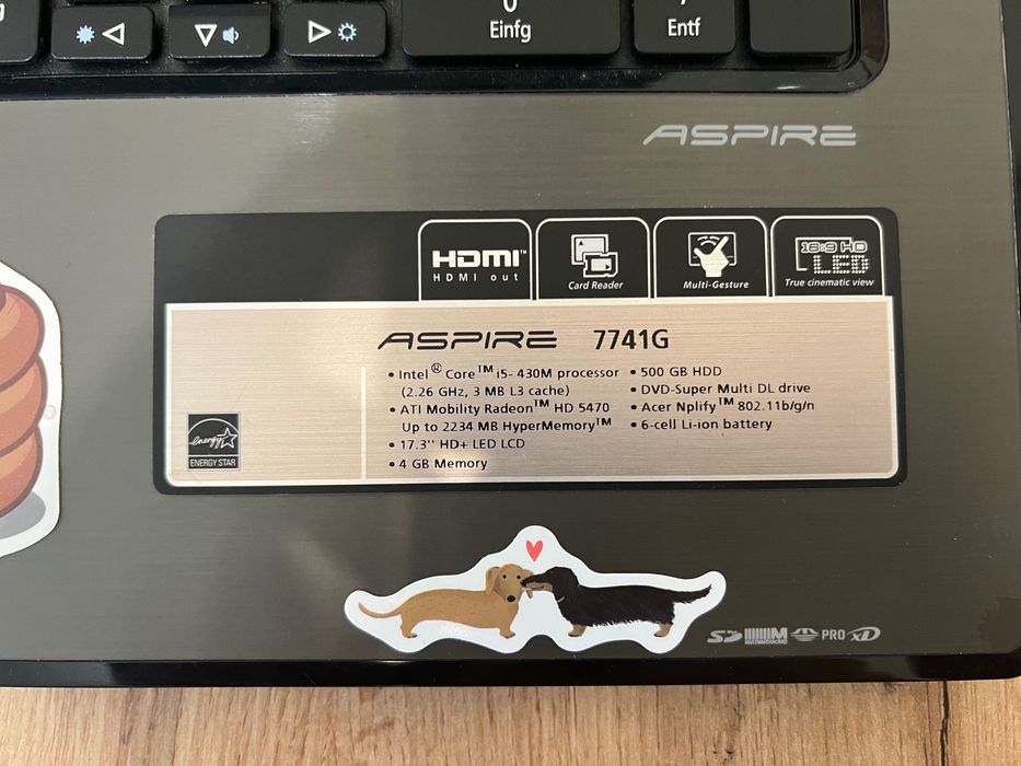 Laptop Acer 7741G i5 8gb 256ssd 17.3 ecran