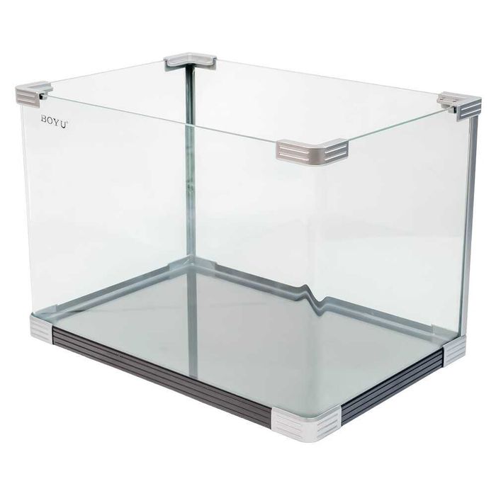 Acvariu sticla curbata 85L (60 x 37 x 40 CM) complet echipat, cu filtru extern