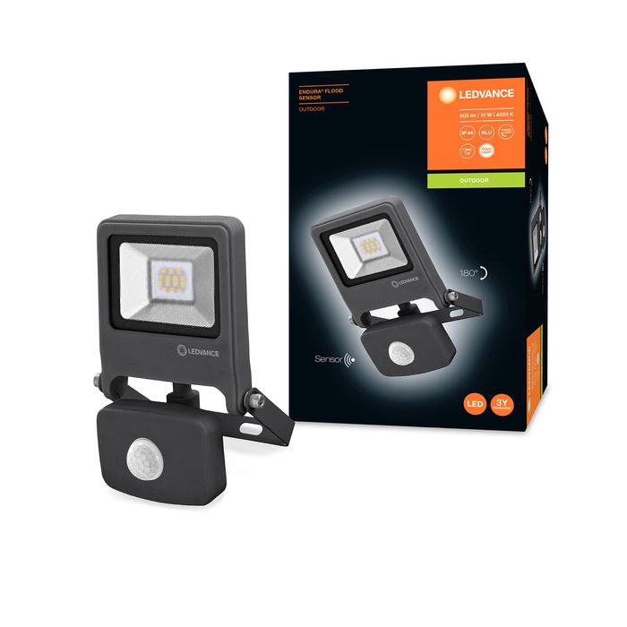 Proiector LED: pentru perete, ENDURA FLOOD Sensor Alb Rece