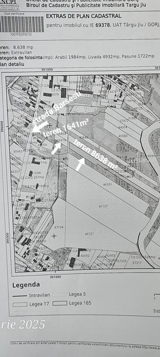 Teren 1.641 mp–Tg Jiu - schimb ±dif  cu masina, apartament, garsoniera