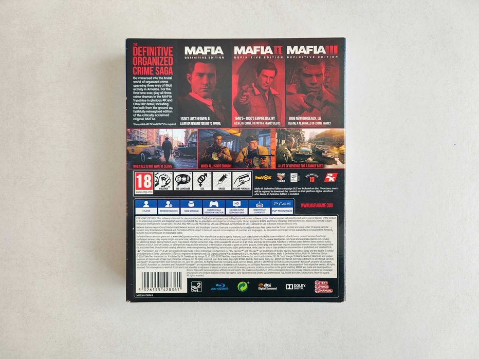 Mafia Trilogy/Мафия Трилогия за PlayStation 4/PS4/ПС4/PlayStation 5/PS5/ПС5/Плейстейшън 4/Плейстейшън 5