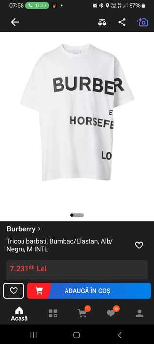 Vand tricou burberrry