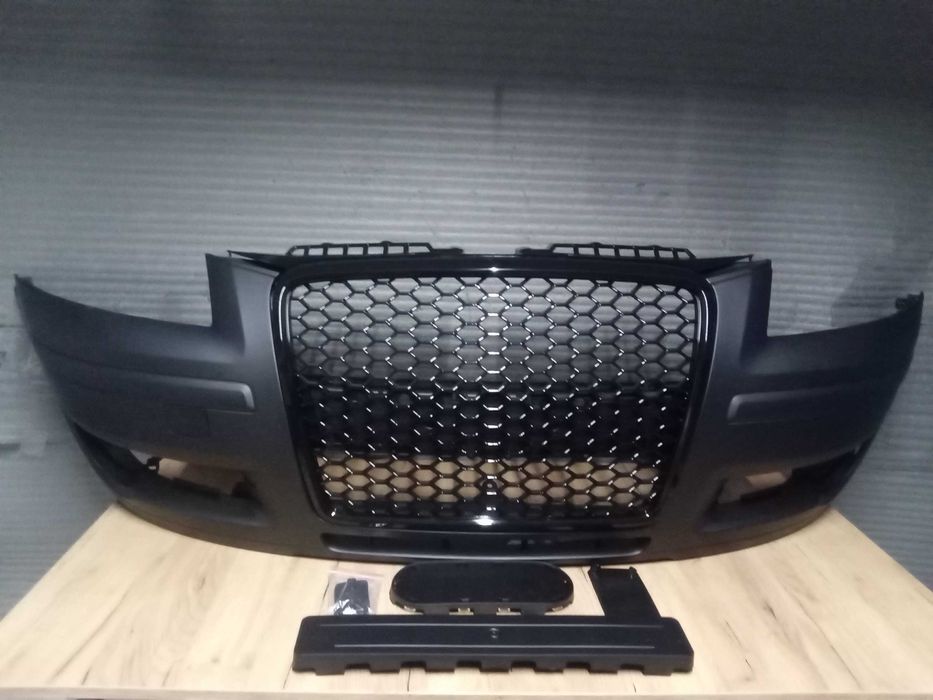 Pachet bara+grila masca radiator rs look fata Audi A3 2005-2008