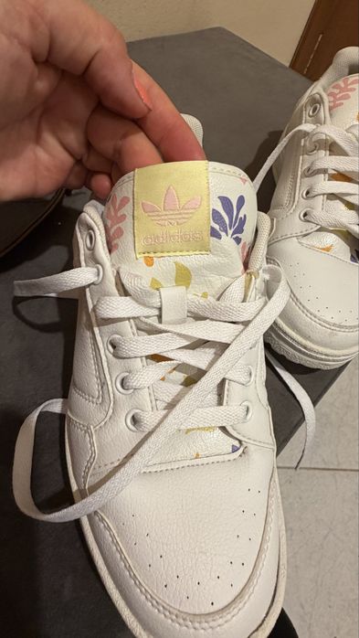 Оригинални бели маратонки с цветни краски - Аdidas Originals NY 90