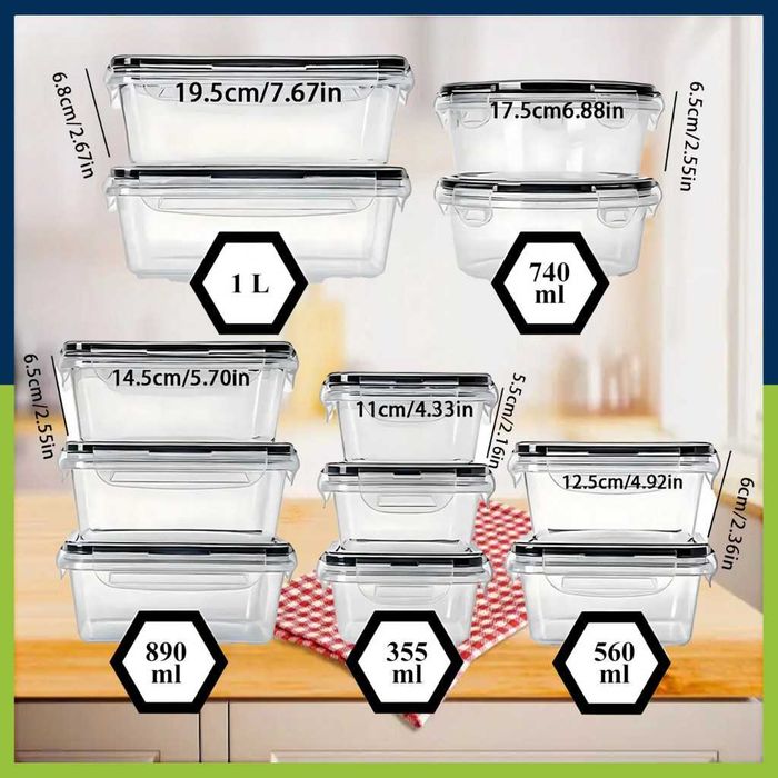 12 кутии с капаци за съхранение