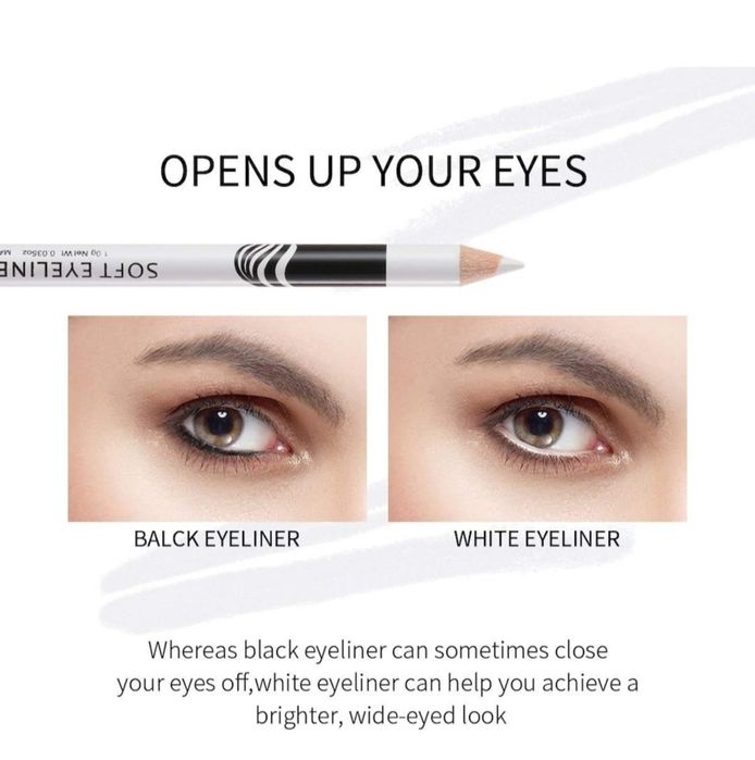 Creion de ochi MN Soft Eyeliner alb 2 buc.