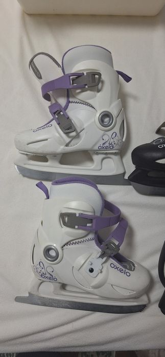 Patine copii Oxelo albe si negre