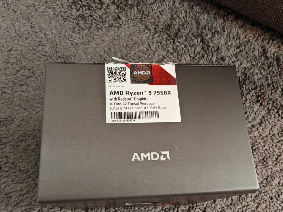 Процесор AMD Ryzen 9 7950X, шестнадесетядрен /5.7GHz, 64MB Cache,  AM5