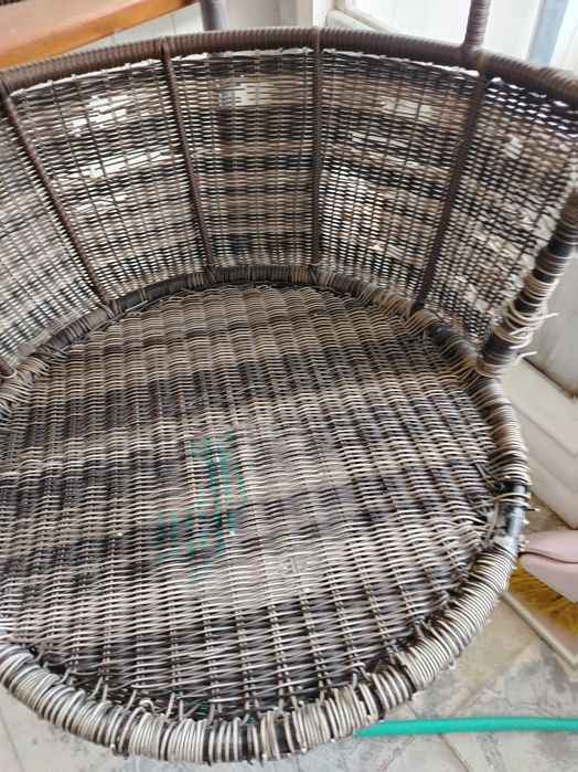 Люлка градинска метал и ратан 2м на 85см