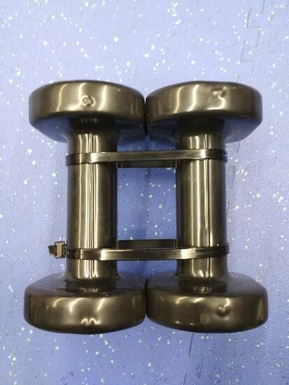 Gantere fitness 2*5 kg, negru, fontă - produs resigilat Decathlon