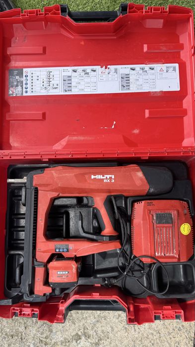 Лазер HILTI PM40-MG, Пистолет Hilti BX3, зарядни, батерии, консумативи