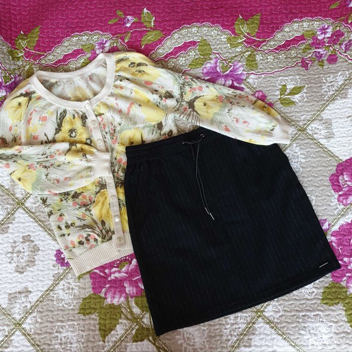 Fusta sport scurta dungi mix lana Comma