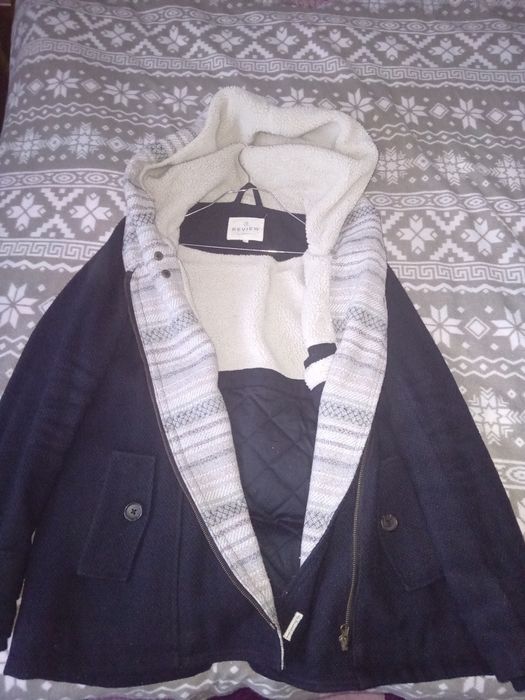 Palton dama elegant colectia Review cu buzunare mărimea L