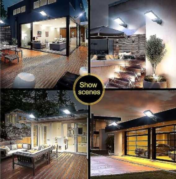 Set 2x lampa solara 108LED senzor de miscare, telecomanda