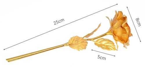 Позлатена роза със сертификат + подаръчна кутия