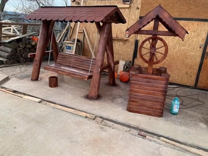 Leagăne din lemn masiv – Handmade, rustice, rezistente | La comandă