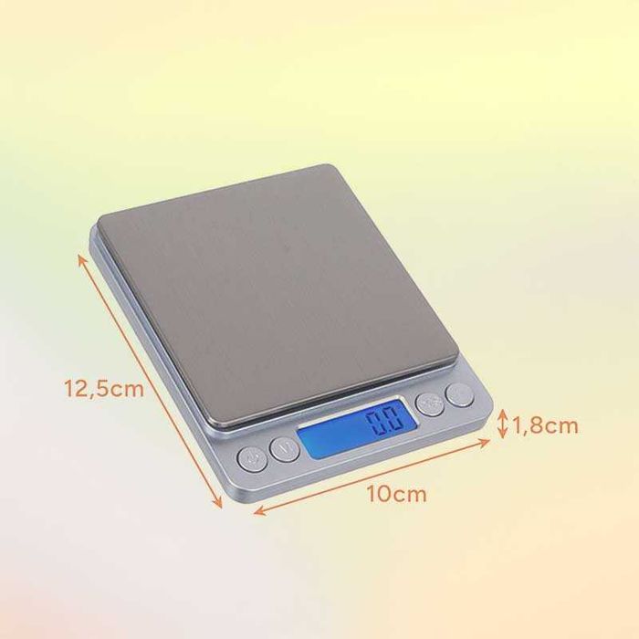 Кухненска везна 2 кг Ruhhy с LCD дисплей и 2 купи