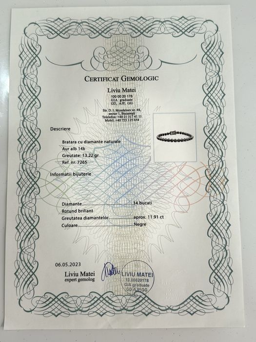 Bratara Tenis cu Diamante Naturale !!!