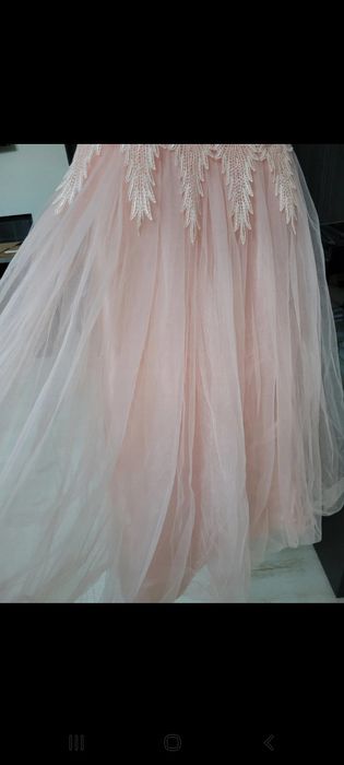 Rochie de ocazie fetite roz somon