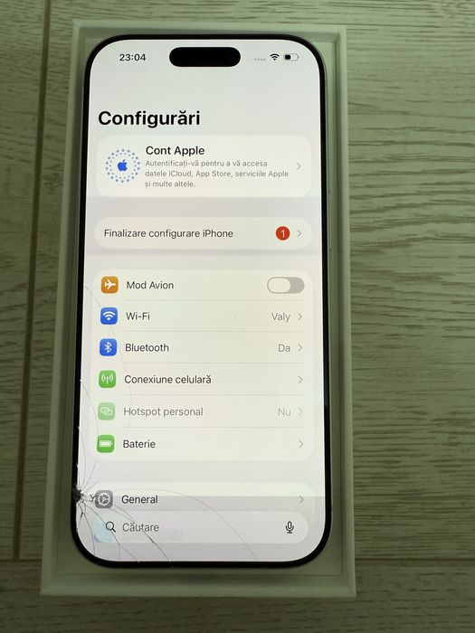 iPhone 17 Pro ,256 GB , Silver , diplay crapat