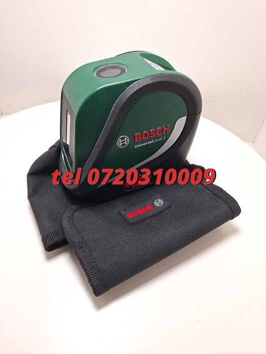 Nivela Laser Cu Linii Bosch Multiutilizare Level 2 , Cu Baterii , 2 Linii Rosii , Sh Pentru Masuratori Aliniere Si Trasare In Constructii