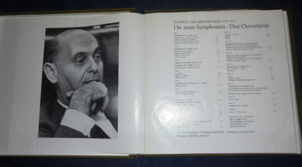 Vand mapa discuri vinil Solti-Beethoven-9 simfonii+3 uverturi, ca noi