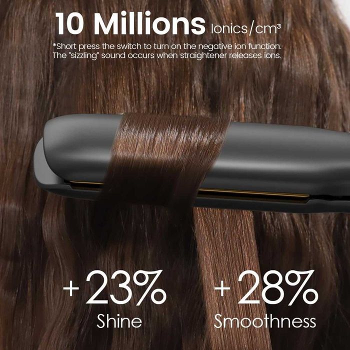 Йонна преса за коса Faszin, 20 сек бързо загряване, титаниева плоча