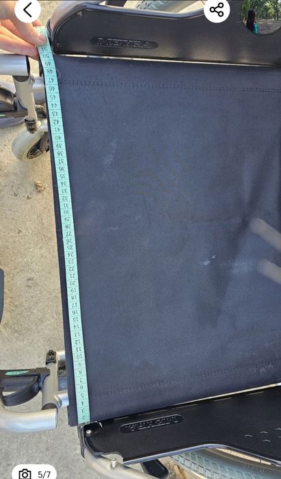 Fotoliu rulant/scaun cu rotile XXL 50 cm șezut pt mobilitate redusa