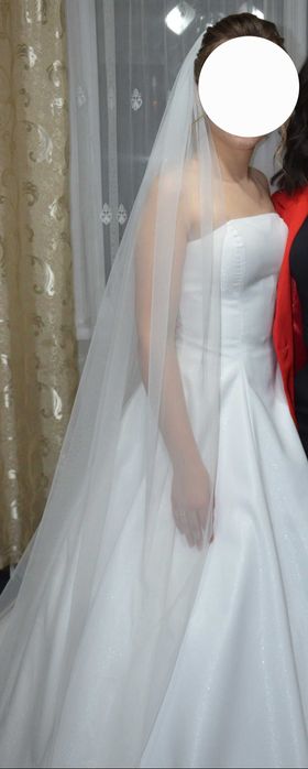 Свадебное платье со съемными рукавами