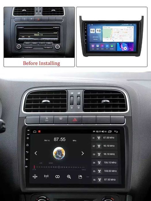 NAVIGATIE Android 14 VW Polo 6R 2008 2019 Waze YouTube CarPlay +CAMERA