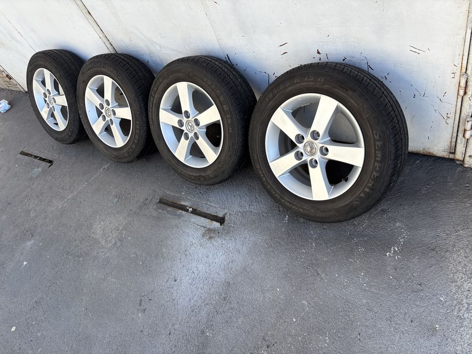 4бр. Алуминиеви джанти с гуми за Mazda 195/65 R15 цола  5х114.3