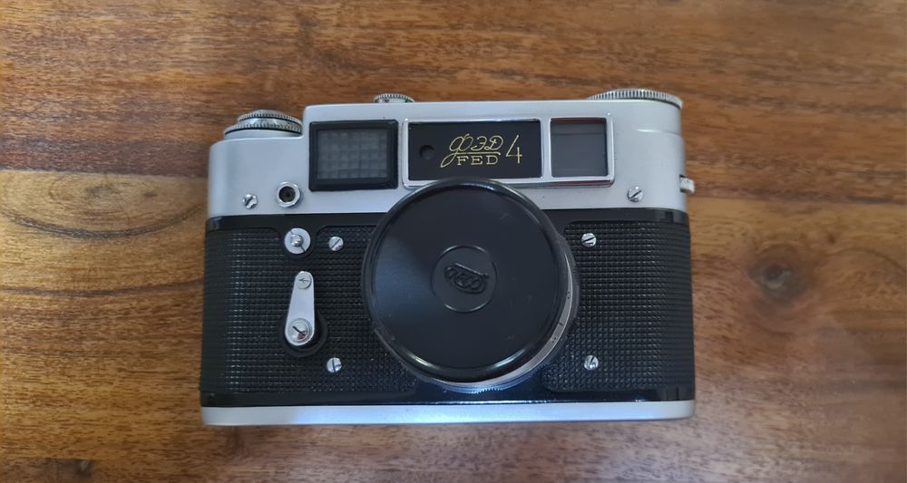 Стар механичен фотоапарат ФЕД 4 - Антика - Сделано в СССР