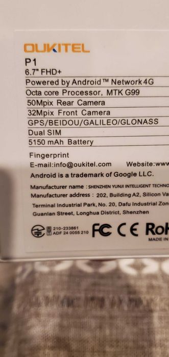 Oukiitel P1 Amoled 6.7 Нов Oukitel 5150mAh  8.2mm Ultra-thin 8GB 256GB