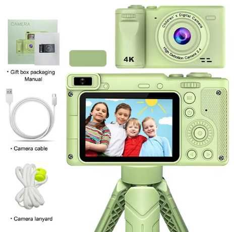 Cameră digitală HD 1080P, două lentile pentru copii și începători -NOU