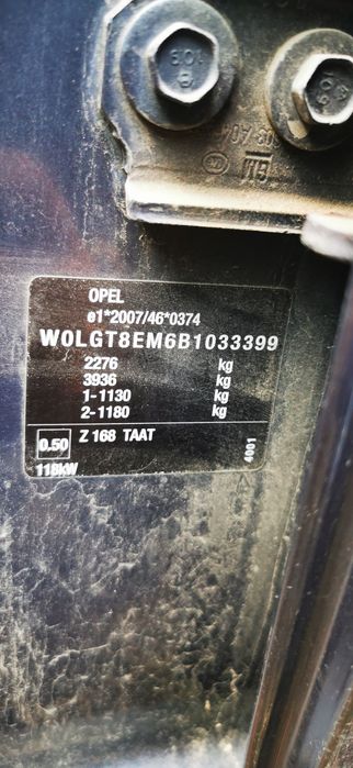 Motor Opel a20dth 118kw insignia 2011