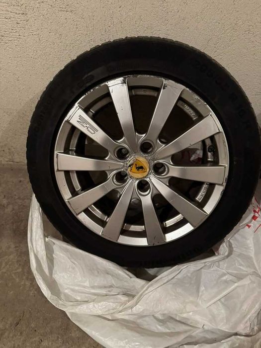 4 броя 205/55 R16, 5x108 Джанти OZ със зимни гуми Continental TS 850