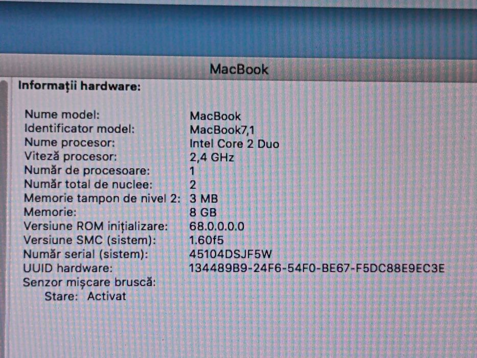 Vând mackbook perfect funcțional